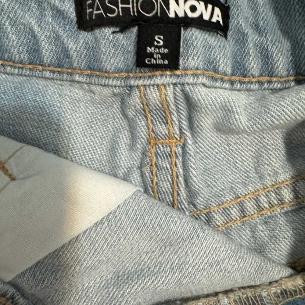 Light Blue Distressed Jean Shorts